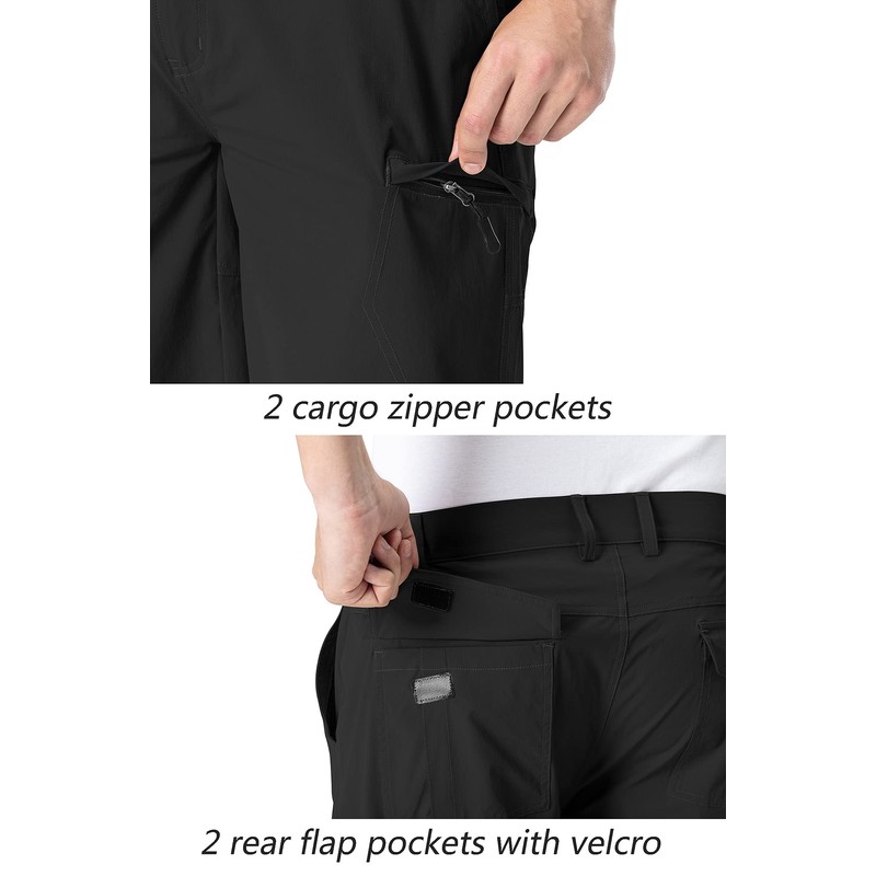 YSENTO Men's Golf Cargo Shorts Stretch Quick Dry Work Hiking