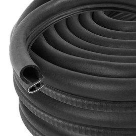 Automotive Door Weather Stripping 50Ft Car Door Rubber Edge Trim Seal Strip Gasket with Side Bulb for Car Bus Camper Boat RV Truck Doors