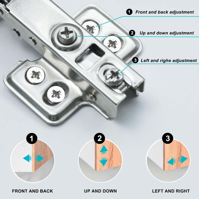 XUANYILAN Pack of 6 Soft Close Cabinet Hinges for Cabinet