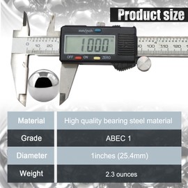 2pcs 1'' Chrome Steel Bearing Balls 25.4mm Steel Balls Precision Bearing Bulk Bicycle Bearing Balls