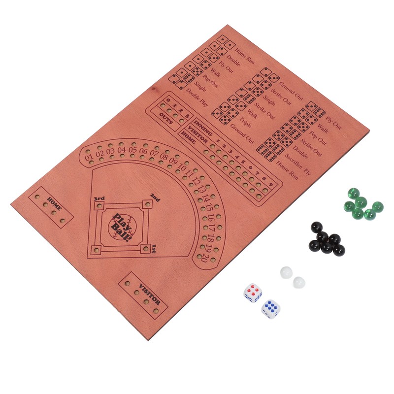 Baseball Dice Board Game Wooden Fun Baseball Battle Table Game
