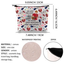 ES Singer Inspired Makeup Bag Math Tour Gift Pop Music Lover Gift Singer Fans Zipper Pouch (WE Keep This Love ku)