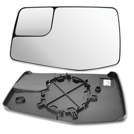 Passenger (Right) Side Heated Mirror Glass Compatible With 2019-2024 Chevy Silverado and GMC Sierra 1500 With Convex Blind Spot Glass
