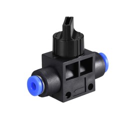 sourcing map 4mm OD Pneumatic Air Flow Control Valve with Push-to-Connect Fitting,Union Straight,Pneumatic Air Speed Controller Valve