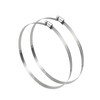 EesTeck 2Pcs 12"(Diameter) Adjustable 304 Stainless Steel Duct Clamps Hose