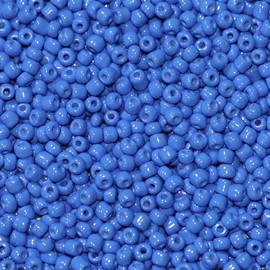 LEECOON 4mm Blue Color Seed Beads 100grams about 1300pcs Size 6/0 Small Seed Beads for Making Necklace Bracelet Earring Jewelry