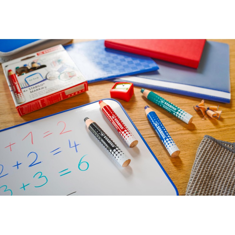 STABILO MARKdry - Whiteboard and Flipchart Marker Pencil - Classpack