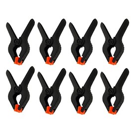 Set Spring Clamp Spring Clamp Clamping Clamp High Clamping Force Glue Clamp Movable Jaws Green Screen Muslin Background Photo Studio Woodworking Crafts (Black - 8 Pieces 11 x 8 cm)