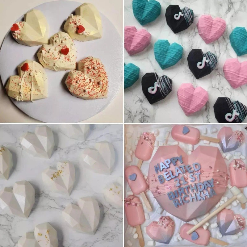 Molde De Silicón Flores Rosas 6 Cavidades Jabones Repostería