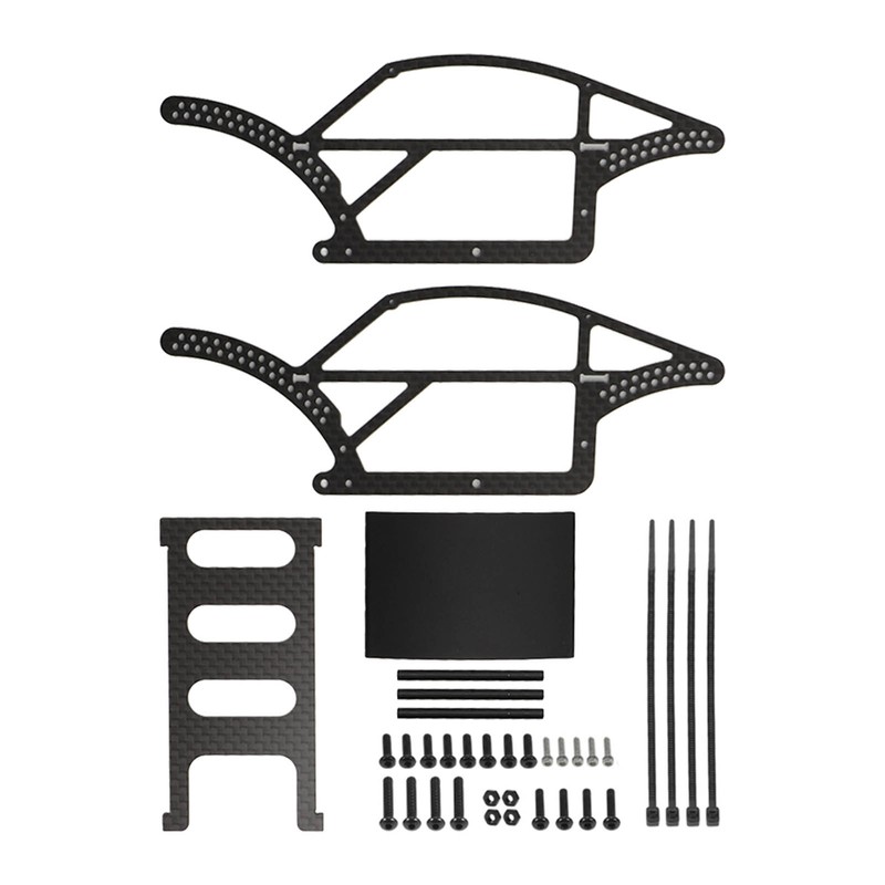 1/18 Carbon Fiber Frame Black Flexibility Carbon Fiber Chassis Kit
