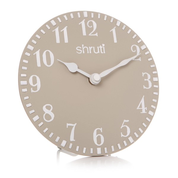 Time & Co QUALITY Classic Vintage Style TAUPE Table/Mantle Clock