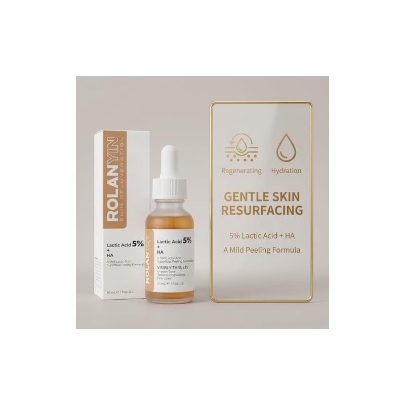 ROLANYIN Lactic Acid 5% + HA Exfoliator Serum