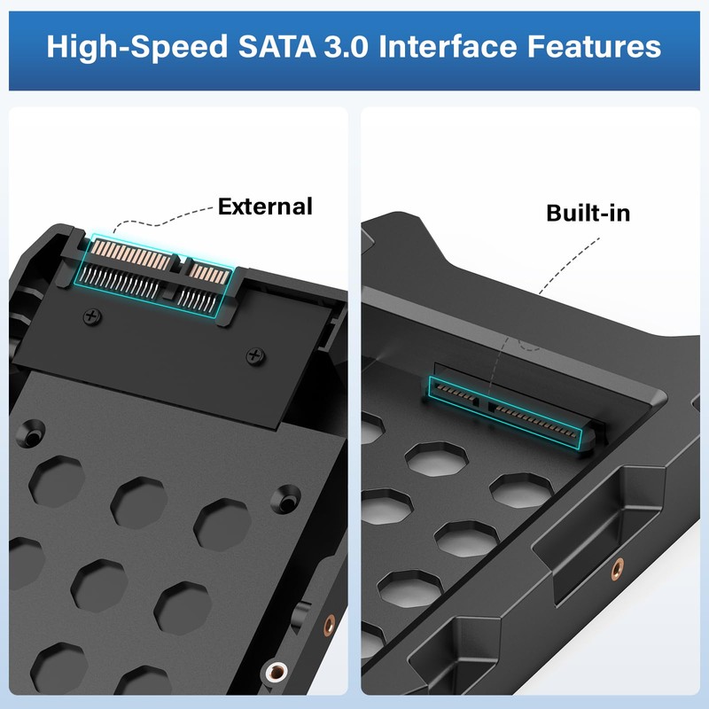 EJAY 2.5 to 3.5 Hard Drive Adapter for SSD/HDD, SATA