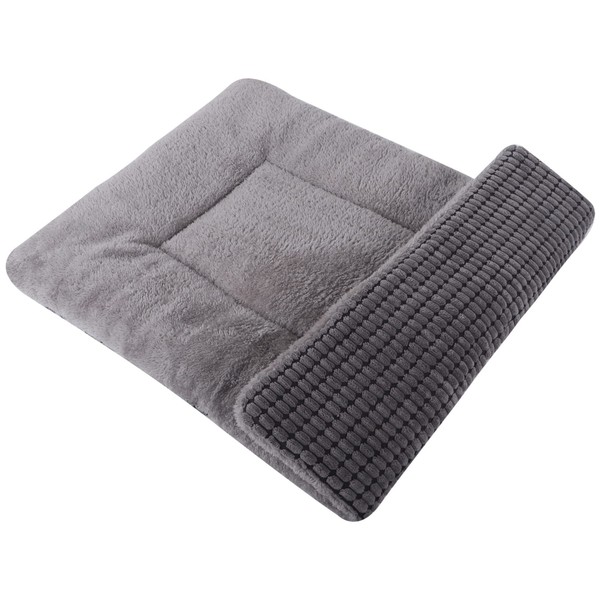 PET SPPTIES PS085 Pet Bed Mat, Soft and Warm Pet Bed, Machine Washable, Dual Use Sofa (61 x 41 cm, Grey)