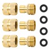 STYDDI Brass Full Flow Garden Hose Quick Release Connect Adaptor