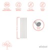 wisefood Paper Straws, Pack of 100, White Paper Drinking Straws,