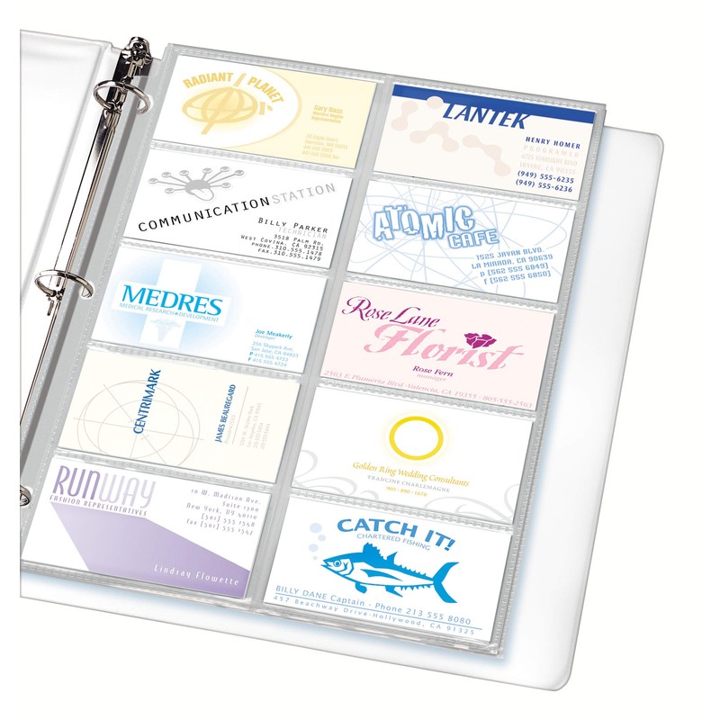 Avery Business Card Pages, Clear, Fits 2.5" x 3" Cards,