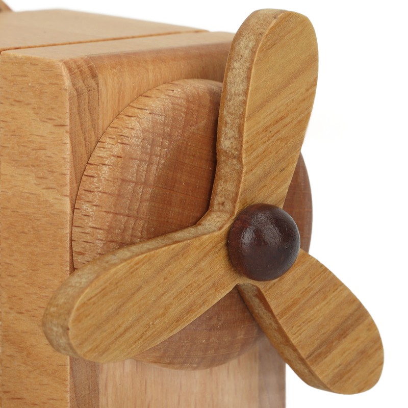 Fighter Music Box Aircraft Wood Craft Musical Box Birthday Christmas