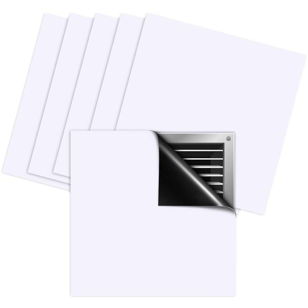 6 Pack White Square Magnetic Vent Cover 12" X 12",for