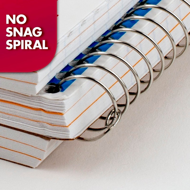 Mead Spiral Notebook, 3 Subject, Wide Ruled Paper, 7-1/2" x