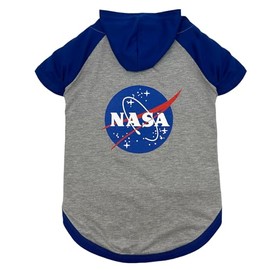 PET NASA Hoodie T-Shirt for Dogs & Cats. NASA Logo Dog Hoody Tee Shirt, Small, Outer Space Hoodie T-Shirt for Pets Cool Sporty Dog Shirt