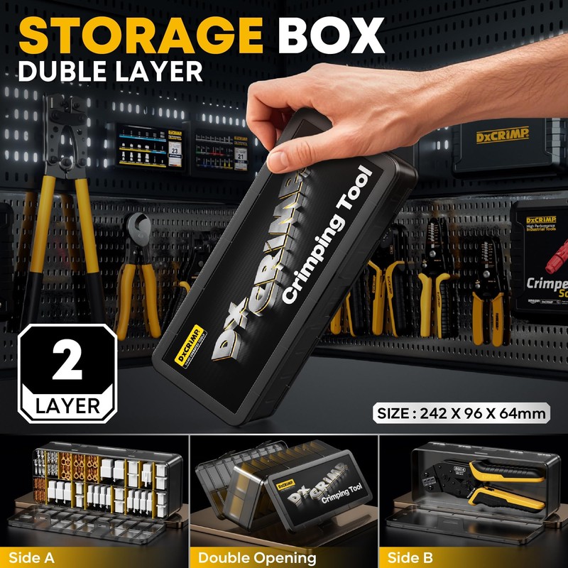 DxCRIMP 2.8 mm Automotive Connector Crimping Tool Kit, 2/3/4/6/9-Pin Male
