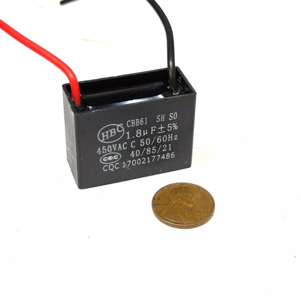 endlessparts Generator Capacitor 450 VAC 1.8uF 50/60Hz CBB61 hbc 5%
