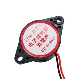 mxuteuk 6pcs DC 3-24V Wired Electronic Buzzer Alarm Sounder Speaker Beep Tone Continuous Sound SFM-27-I