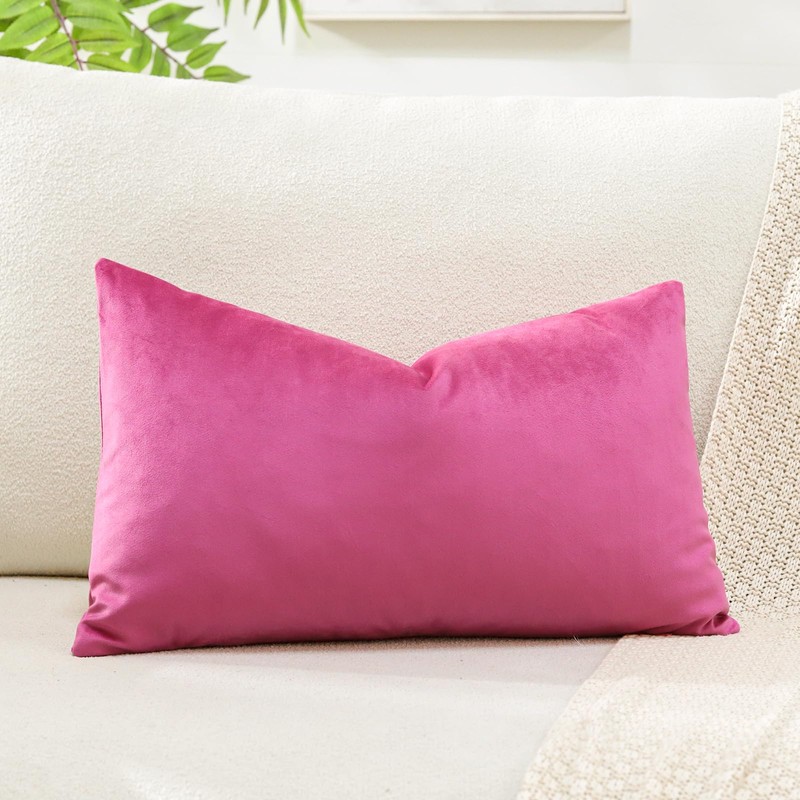 Artscope Luxury Velvet Cushion Covers Decorative Lumbar Pillowcases Soft Solid