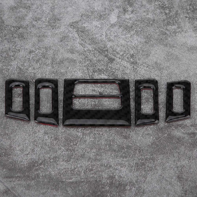 Vent Cover Trims, Qiilu Carbon Fibre Car Interior Air Conditioning
