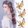 zalati Hair Clips 6pcs 3D Moving Butterfly Metal Hair Barrettes