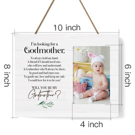 Godmother Proposal Gift Picture Frames Will You Be My Godmother Photo Frame God Parents Presents Proposal, Godmother Gift Baptism Gift Christening Gift for Godmother Christmas Mothers Day Birthday