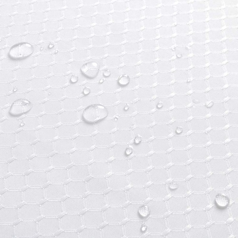 EurCross White Waffle Shower Curtain,Heavy Duty Polyester Water-resistant Machine Washable