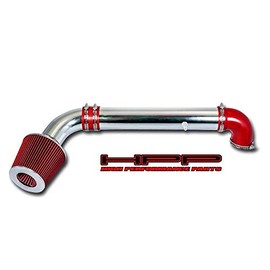High Performance Parts Short Ram Air Intake Kit & Red Filter Combo Compatible for 1997-2006 Jeep Wrangler 2.5L L4 / 4.0L V6 Engine