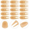 BESPORTBLE 15pcs Green Bamboo Fork Golf Pitch Repair Tool Golfs