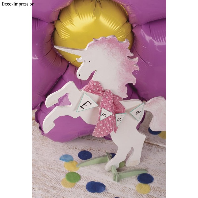 Rayher 62795000 Wooden Unicorn FSC 100%, Standing
