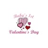 CafePress Babys 1St Valentines Day Bumper Sticker 10"x3" Rectangle Bumper