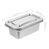 Alipis Ice Cream Storage Container, Stainless Steel Food Storage Box