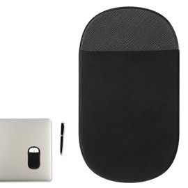 XLIUAX Slim Mouse Holder for Laptop, Universal Stick-On Mouse Pouch, Reusable Elastic Mouses Pocket No Glue Residue Mouses Storage Bags for Computer Office Home