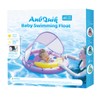 AnbQuik Baby Pool Float with Removable UPF50+ Sun Protection Canopy,