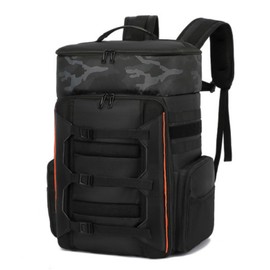 KEQIKAI Drone Backpack 50L Professional for DJI FPV/Mavic/Air, Water Resistant Travel Backpack with 16" Laptop Compartment, Large Skateboard Backpack Carry on Backpack Airplane Approved Black Orange