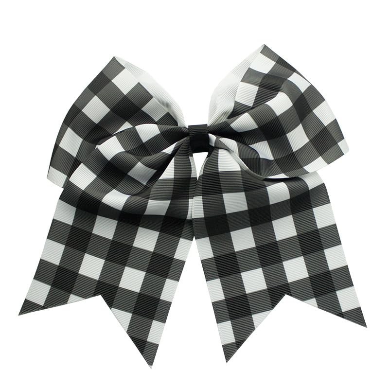 Checkered Plaid Cheer Bow Buffalo Plaid Ponytail Holder Plaid Cheerleading
