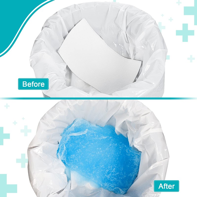 Oumee 120 Count Absorbent Commode Pads for Bedside Commode Bucket,
