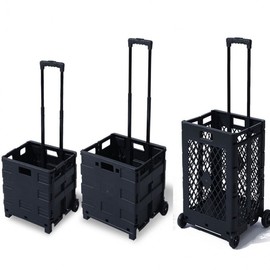 3-in-1 Foldable Shopping Cart with Box Basket Hand Cart Set Folding Cart Medium