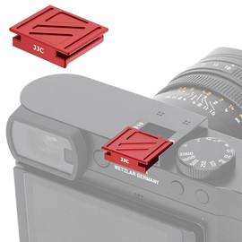 JJC Metal Hot Shoe Cover Cap Compatible for Leica Q3, Q3 43 Digital Camera, Full-Coverage Design, Anti-Scratch, Dust-Proof & Stains (RED)