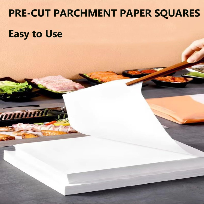 White Parchment Paper Sheets for Baking, Precut Nonstick Baking Paper