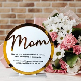 Mother's Day Sign for Tabletop | Desk Decor for Mom | Acrylic Tabletop Sign, Grateful Sign, Desk Decoration, Mothers' Day Decor for Mother's Day, Women's Day, Thanksgiving