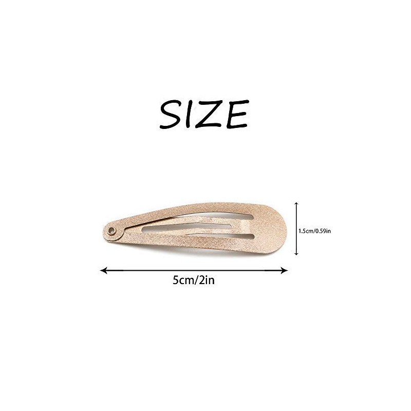 Dofash Snap Hair Clips, Metal Handles, 5 cm/2 Inch, Basic