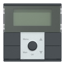 Schneider Electric Merten MEG5754-0414 Timer Module Standard, Digital Flush-Mounted Weekly Timer for Indoor Use with Switch, Anthracite, System M