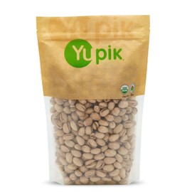 Yupik Organic Dry Roasted Salted Pistachios, In Shell, 2.2 lb (35.2 oz), Gluten-Free, Kosher, Non-GMO, Vegan, Crunchy Nuts, Lightly Salted, Oil-Free, Source of Fiber, Protein Nuts, Healthy Snacks